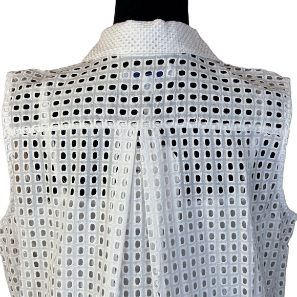 REED Women’s Novelty Shirt Dress White Eyelet Limited Edition Size-M NWT - Picture 6 of 13